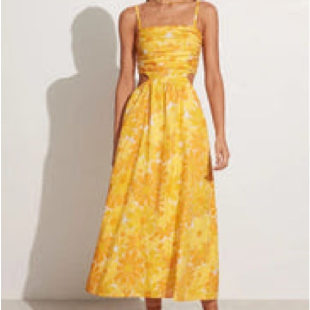 Faithfull the Brand Jamaica Midi Dress Canaria Floral Marigold